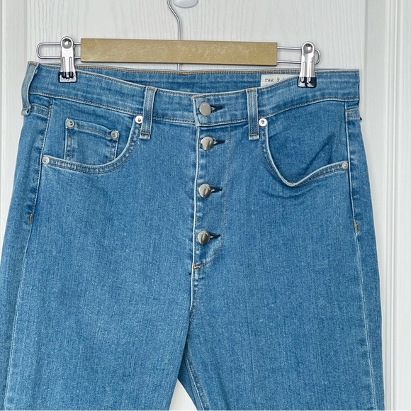 Rag & Bone Nina High Rise Ankle Skinny Jeans Denim Button Fly Size 30 Inseam 26 - Picture 5 of 16